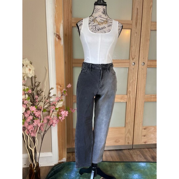 Hollister Women Jeans size 0R Curvy High Rise Stretch Black Mom Smokey - Picture 2 of 10